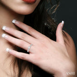 7/8 Ctw Twisted Shank Diamond Engagement Ring With 1/2 Ct Round Cut Center Stone in 14K White Gold