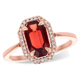 14KT Gold Ladies Garnet Fashion Ring