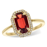 14KT Gold Ladies Garnet Fashion Ring