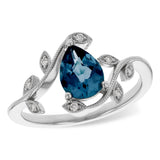 14KT Gold Ladies Blue Topaz Fashion Ring