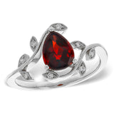 14KT Gold Ladies Garnet Fashion Ring