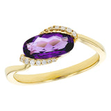 14KT Gold Ladies Amethyst Fashion Ring