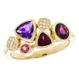 14KT Gold Ladies Multi-Stone Fashion Ring