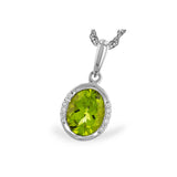14KT Gold Peridot Necklace