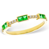 14KT Gold Ladies Emerald Wedding Ring