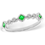 14KT Gold Ladies Emerald Wedding Ring
