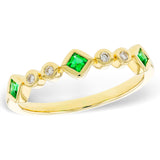 14KT Gold Ladies Emerald Wedding Ring