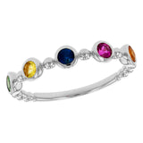 14KT Gold Ladies Multi-Stone Wedding Ring