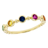 14KT Gold Ladies Multi-Stone Wedding Ring