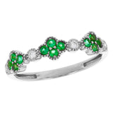 14KT Gold Ladies Emerald Wedding Ring