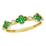 14KT Gold Ladies Emerald Wedding Ring