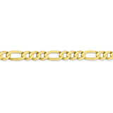 10k 6.75mm Concave Open Figaro Chain