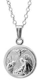 Sterling Silver Guardian Angel Pendant with 15" Chain