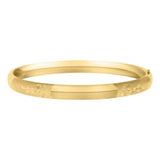 14 Karat Yellow Gold Filled Satin Finish Hand Engraved Child's Bracelet Size 5.25