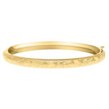 14 Karat Yellow Gold Filled Embossed Hearts & Flowers Child's Bracelet Size 4.5