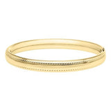 14 Karat Yellow Gold Filled Satin Finish Hand Engraved Child's Bracelet Size 5.25