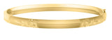 14 Karat Yellow Gold Filled Satin Finish Hand Engraved Teen Bracelet Size 6.25