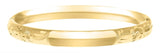 14 Karat Yellow Gold Filled Hand Engraved Child's Bracelet Size 4.5