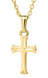 14 Karat Gold Filled Hand Engraved Cross with 13" Gold Filled Chain