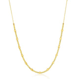 14K Yellow Gold, D-C Beaded Necklace