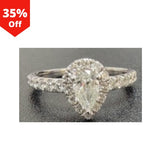 BRIDAL SETS
Brand: DROSTE'S JEWLERY SHOPPE'S
14KW PEAR SHAPE DIAMOND=.33CT 28DIA=.78CT HI SI-I1 SEMI MOUNT ENG RING