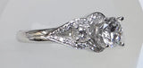 BRIDAL SETS
14 Karat White Gold 38 Diamonds= .51 Carat FG VS2 SI1 Cubic Zirconia Center Engagement Ring