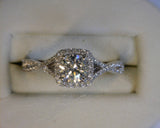 BRIDAL SETS
14 Karat White Gold 86 Diamonds=.26 Carat GH VS2 SI1 Semi Engagement Ring Cubic Zirconia Center