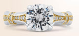 BRIDAL SETS
14 Karat Two Toned 25 Diamonds= .16 Carat GH VS 2 Carat Cubic Zirconia Center Semi Mounting