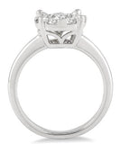 14 Karat White Gold 9 Diamonds= .50 Carat HI SI  LoveBright Solitaire Ring Size 6.5