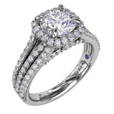 BRIDAL SETS
Brand: FANA
14 Karat White 97 Diamonds= .72 Carat FG VS2-SI Semi Mount Engagement Ring Size 6.5