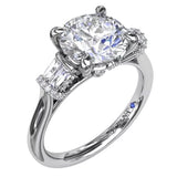BRIDAL SETS
Brand: FANA
14 Karat White Gold 4 Baguettes and 42 Round Diamonds=.29 Carat FG VS-SI Cubic Zirconia Center Stone - Semi Mount Engagement Ring