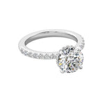 BRIDAL SETS
Platinum Lab Grown Center Diamond=2.5 Carat 45 Diamonds= .55 Carat FG VS Engagement Ring Size 7