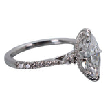BRIDAL SETS
Platinum Lab Grown Center Diamond=2CT 30D= .34 Carat FG VS Engagement Ring Size 7