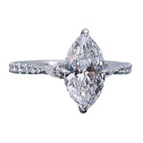 BRIDAL SETS
Platinum Lab Grown Center Diamond=2CT 30D= .34 Carat FG VS Engagement Ring Size 7