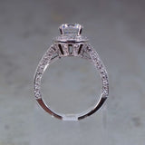 18 Karat White Gold 18 Princess=.52  76 Diamonds=.47 GH VS12 Engagement Semi Mounting