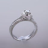 14 Karat White Gold 137 Diamonds=.50 Carat .25 Carat Round Wedding Set HI SI2-3