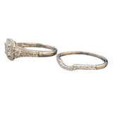 14 Karat White Gold .57 Carat 34 Diamonds=.40 Carat 16 Diamonds=.16 Carat Band GHSI12 Engagement Ring