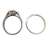 14 Karat White Gold .57 Carat 34 Diamonds=.40 Carat 16 Diamonds=.16 Carat Band GHSI12 Engagement Ring