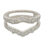 14 Karat White 34 Diamonds=.60 Carat GH VS-SI Enhancer Ring