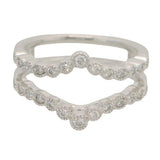 10 Karat White Gold 26 Diamonds=.25 Carat GH VS-SI Milgrain Enhancer Ring