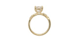 14 Karat Yellow Gold 6 Diamonds=.29 Carat FG VS Semi Cubic Zirconia Engagement Ring Size 6.5