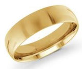 14 Karat Yellow Gold Comfort Fit 6mm Plain Wedding Band