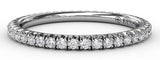 WEDDING BANDS
Brand: FANA
14 Karat White Gold 44 Diamonds= .44 Carat FG VS2-SI Size 6.5 Eternity Band
