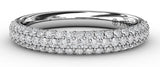 WEDDING BANDS
Brand: FANA
14 Karat White Gold Diamonds= .58 Carat FG VS2-SI 3 Row Band Size 6.5