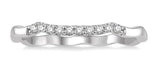 WEDDING BANDS
14 Karat White Gold 10 Diamonds= .10 Carat GH SI Wedding Band Size 6.5