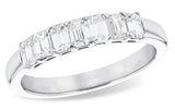 WEDDING BANDS
Brand: ALLISON KAUFMAN
14 Karat White Gold 7 Diamonds= .97 Carat G SI1 Emerald Cut Band Size 7