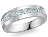 WEDDING BANDS
10 Karat White Gold 7 Diamonds= .75 Carat GH SI2 Wedding Band Size 12