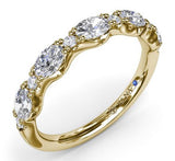 WEDDING BANDS
Brand: FANA
14 Karat Yellow Gold 5 Oval/ 6 Round=.94 Carat FG VS-SI Diamond Wedding Band