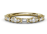 WEDDING BANDS
Brand: FANA
14 Karat Yellow Band 4 Baguette/12 Round=.34 Carat FG VS-SI  Diamond Band