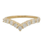 14 Karat Yellow 9 Diamonds=.45 Carat GH SI Wrap Band